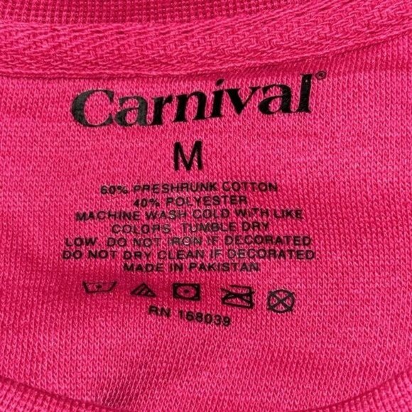 Carnival Cruise Pink Sweatshirt Crewneck Size M - Picture 3 of 4